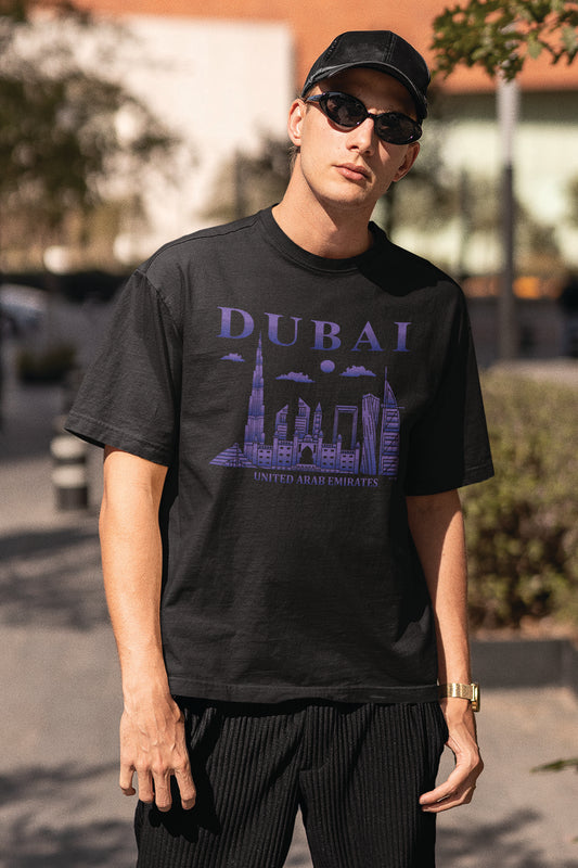 Men Dubai T-Shirt Maikling Manggas Rainbow D-101B