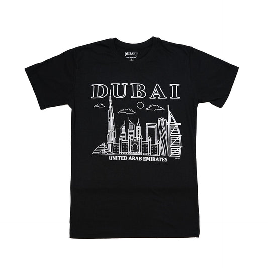 Dubai T-Shirt Black Silver D-101