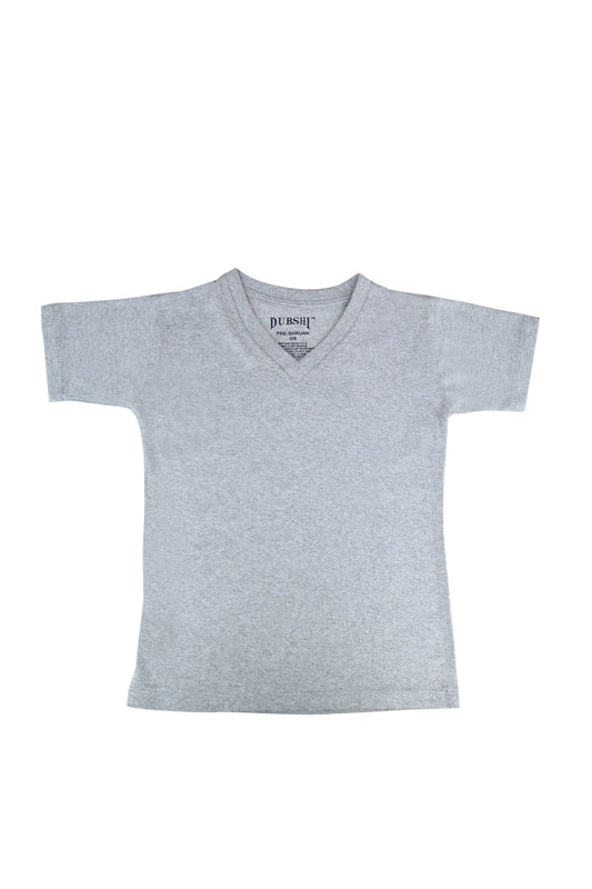 Kids Heather Grey Vneck T-Shirt