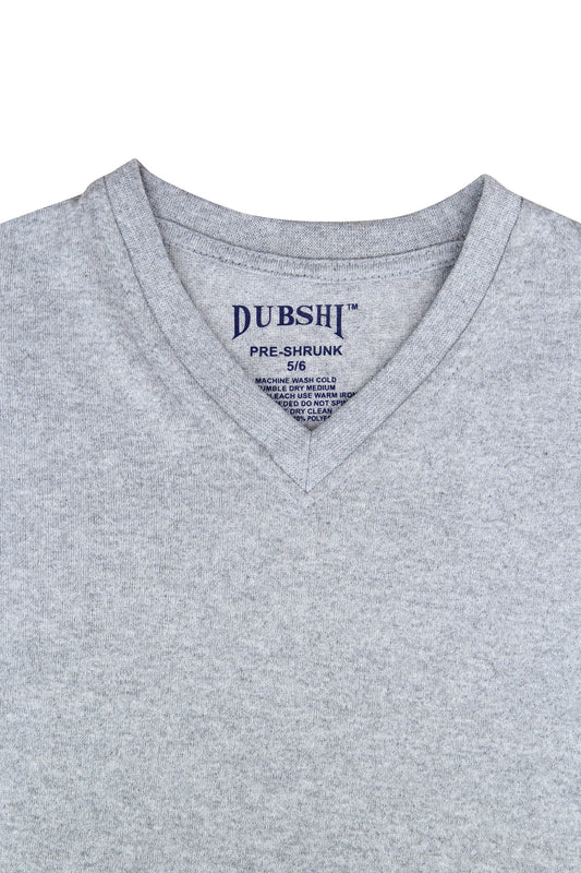 Kids Heather Grey Vneck T-Shirt