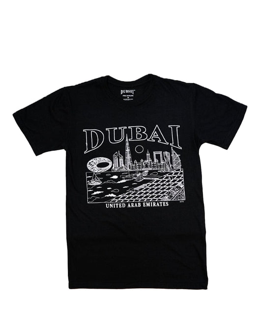 Dubai T-Shirt Black Silver D-196