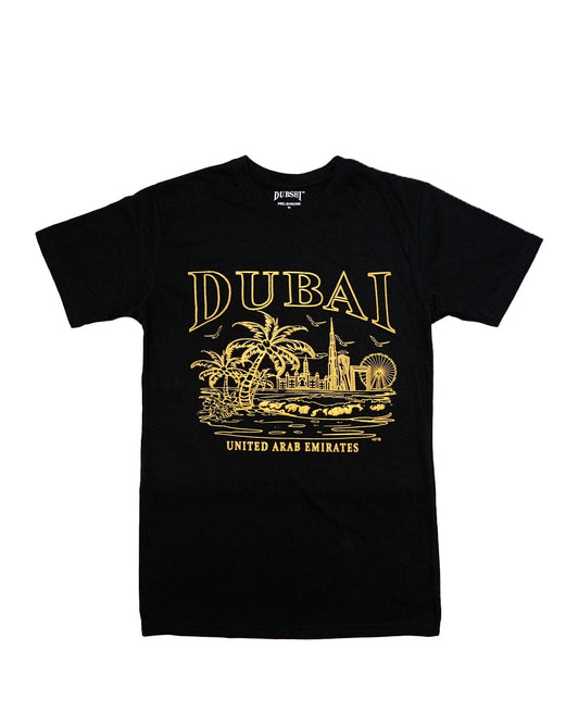 Dubai T-Shirt Black Gold D-197