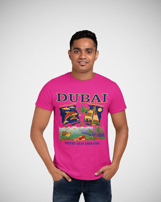 Men Dubai T-Shirt Maikling Manggas D-114