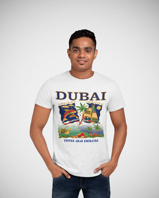 Men Dubai T-Shirt Maikling Manggas D-114