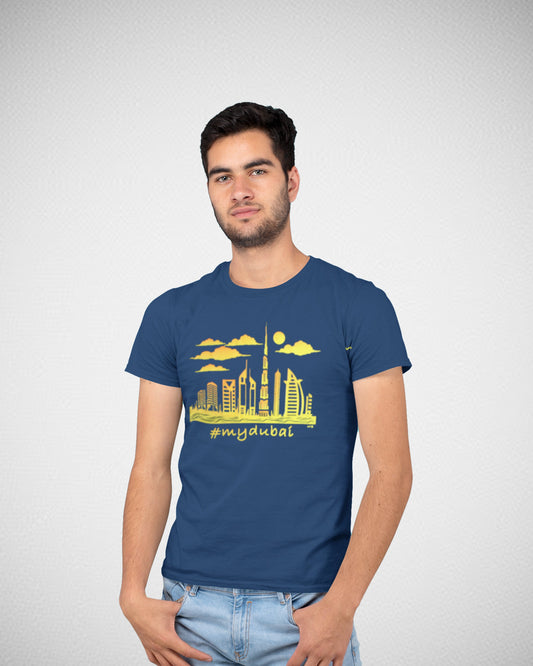 Men Dubai T-Shirt Maikling Manggas Rainbow D-135O