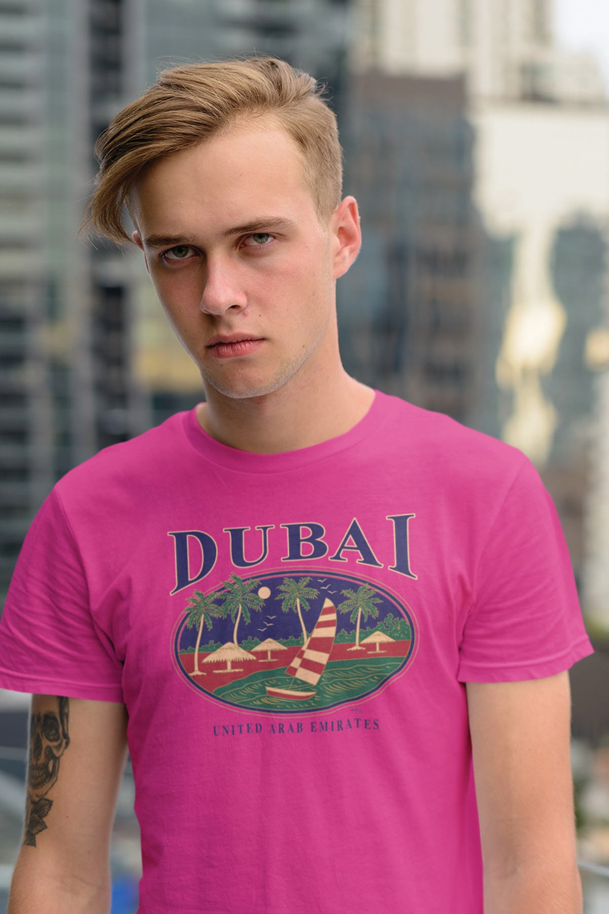 Men Dubai T-Shirt Maikling Manggas D-109