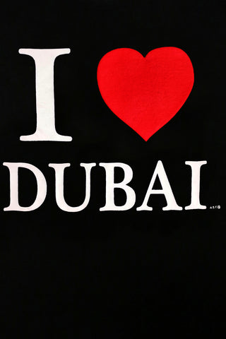 I Love Dubai Men T-Shirt With White Print
