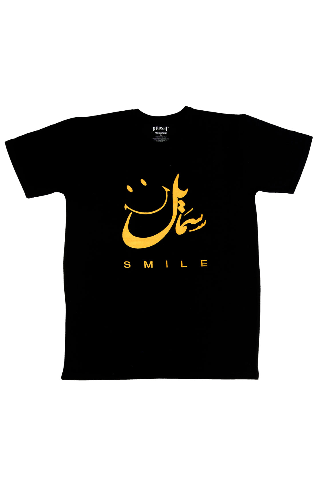 Unisex T-Shirts Arabic Calligraphy Gold (Smile)