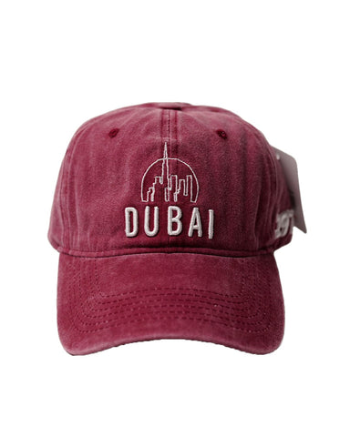 Dubai Cap Embroidery Maroon