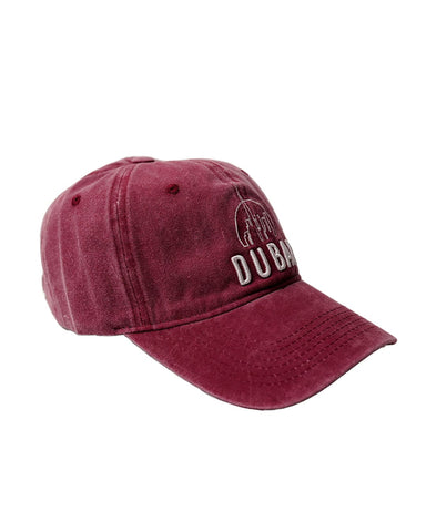 Dubai Cap Embroidery Maroon