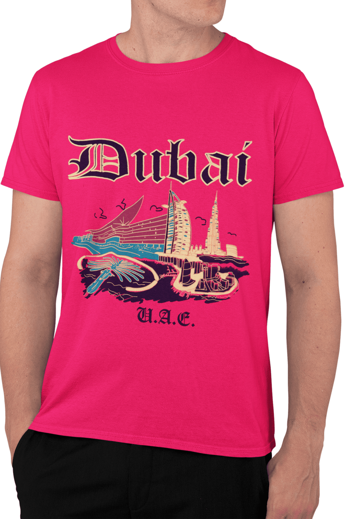 Men Dubai T-Shirt Maikling Manggas D-23