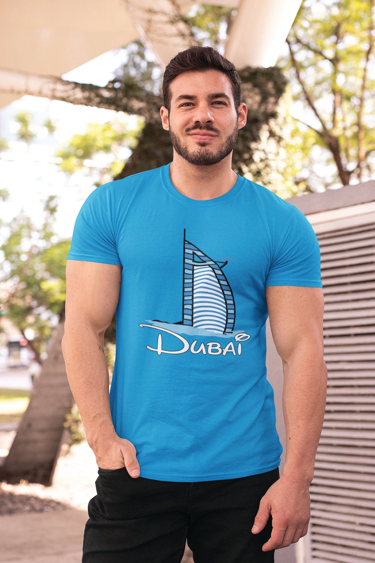 Men Dubai T-Shirt Maikling Manggas D-100