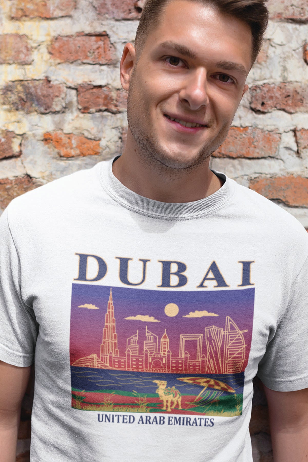 Men Dubai T-Shirt Maikling Manggas D-103
