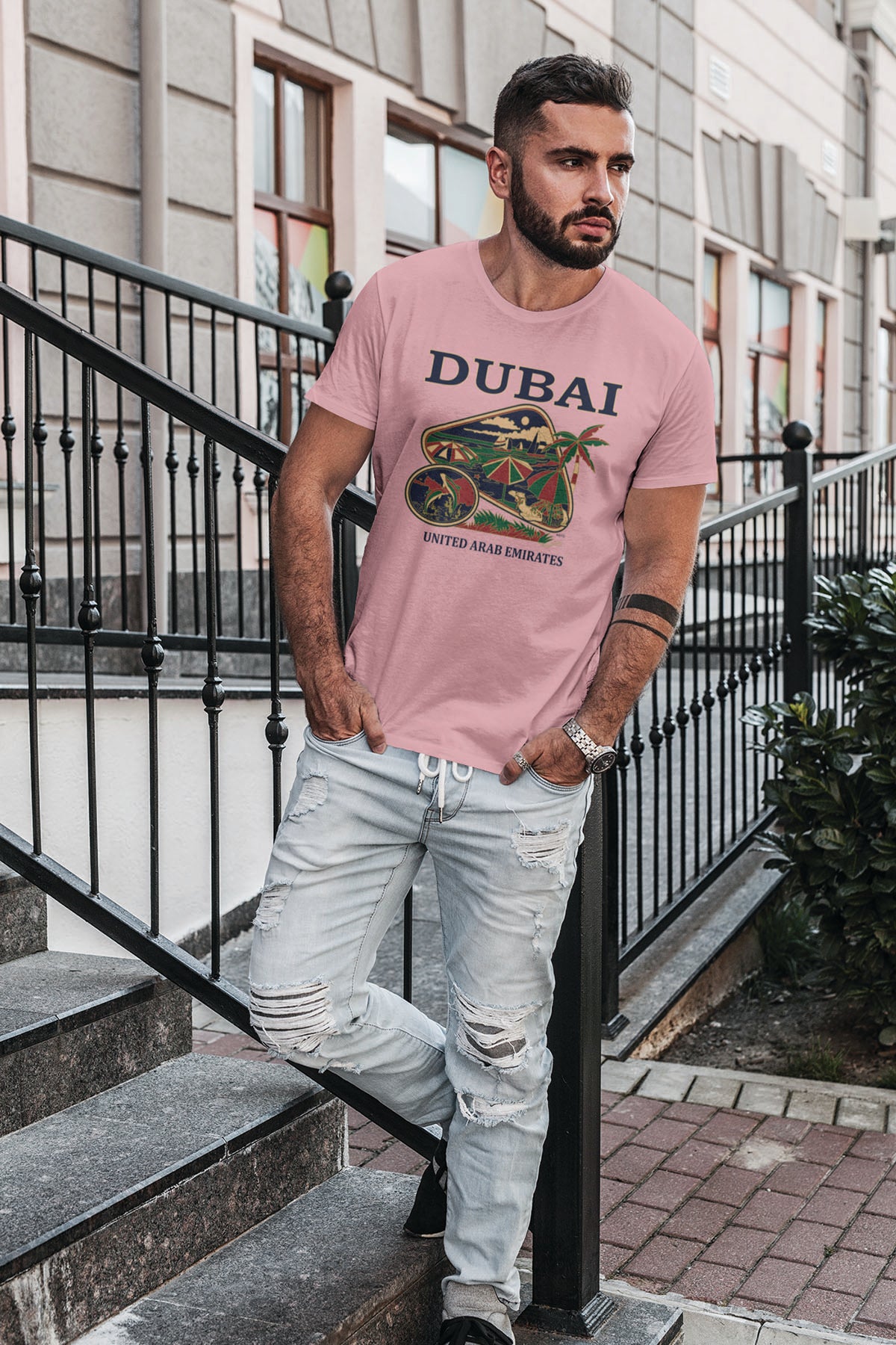 Men Dubai T-shirt Maikling Manggas D - 112
