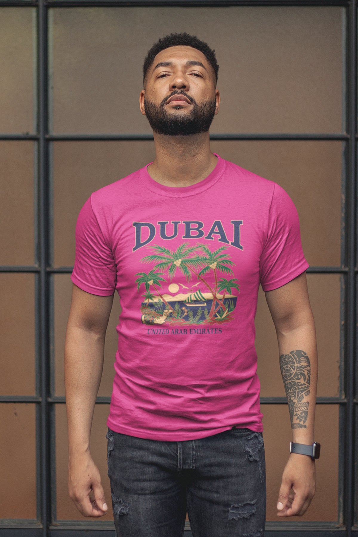 Men Dubai T-Shirt Maikling Manggas D-117
