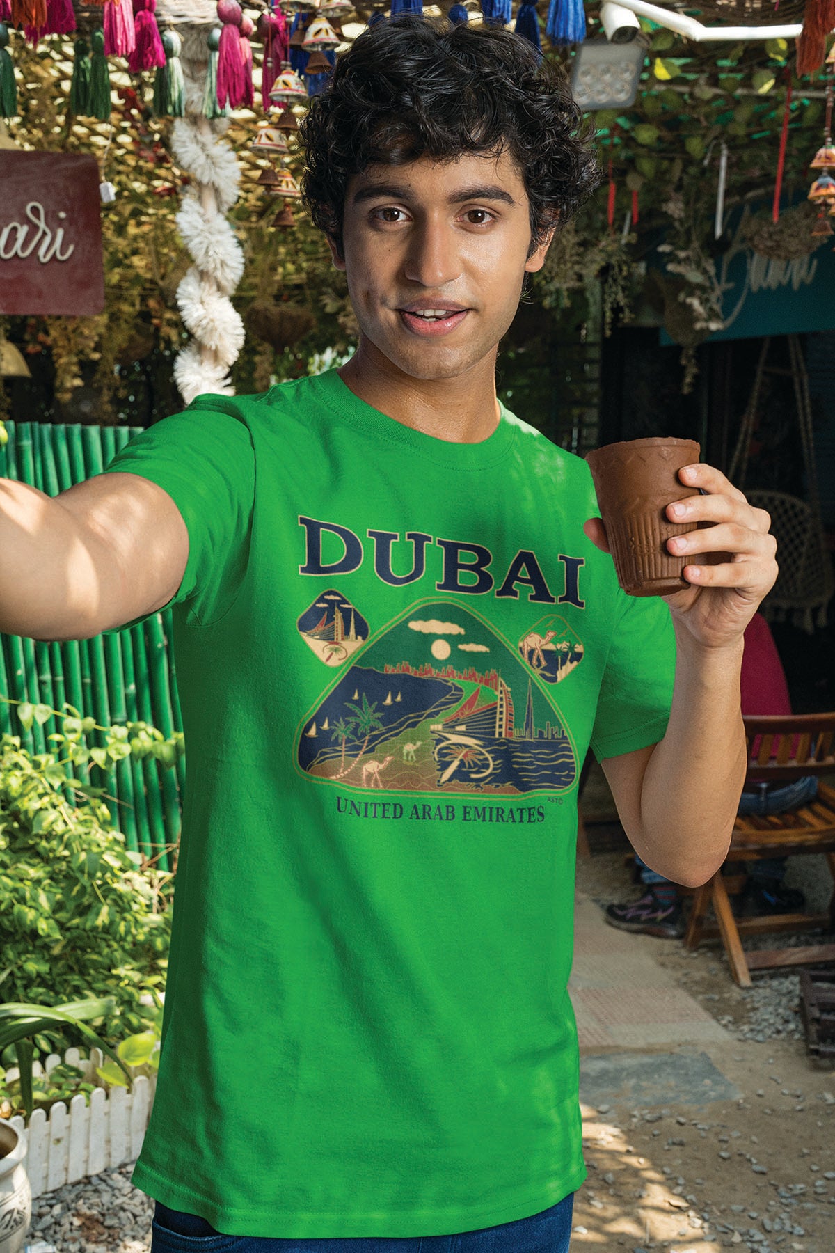 Men Dubai T-Shirt Maikling Manggas D-116