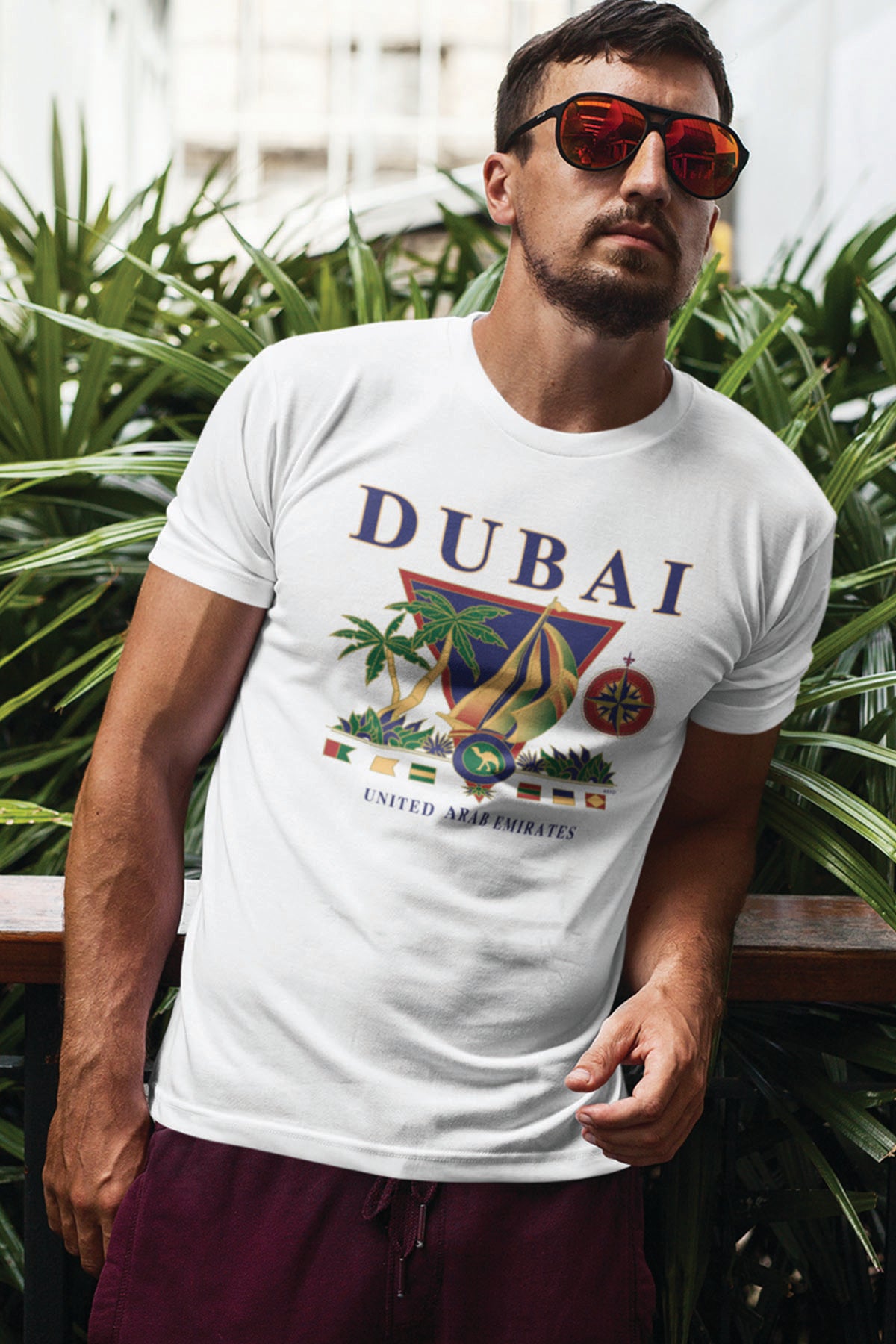 Men Dubai T-Shirt Maikling Manggas D-79