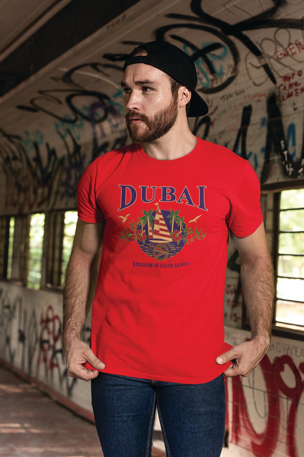 Men Dubai T-Shirt Maikling Manggas D-82