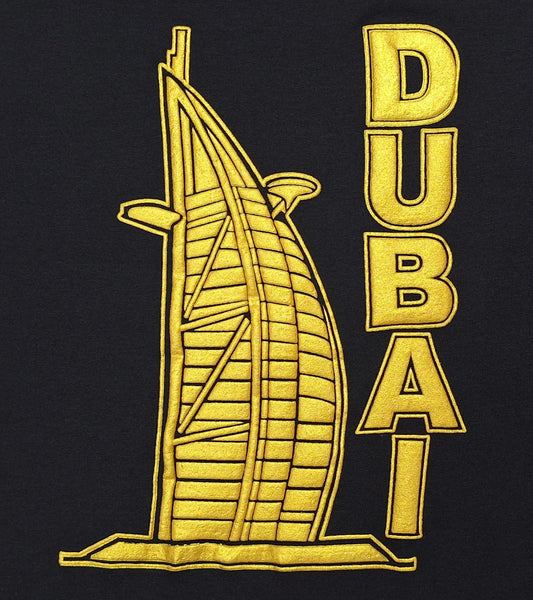 Dubai T-Shirt Black Gold Burj Arab