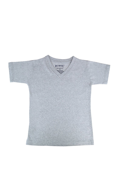 Kids Heather Grey Vneck T-Shirt