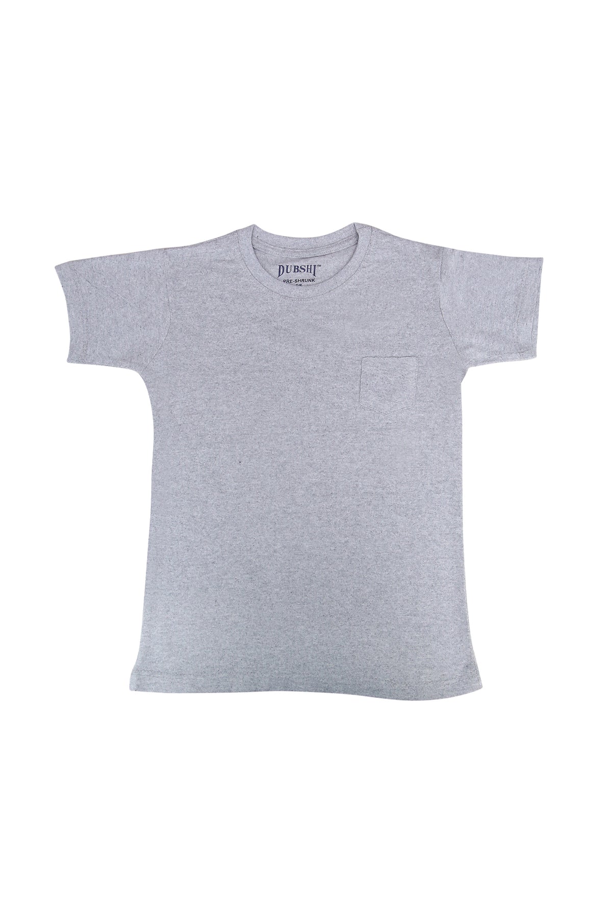 Kids Heather Grey Round Neck with Pocket