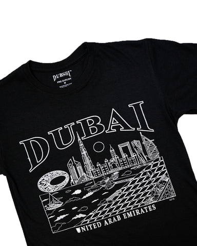 Dubai T-Shirt Black Gold D-196