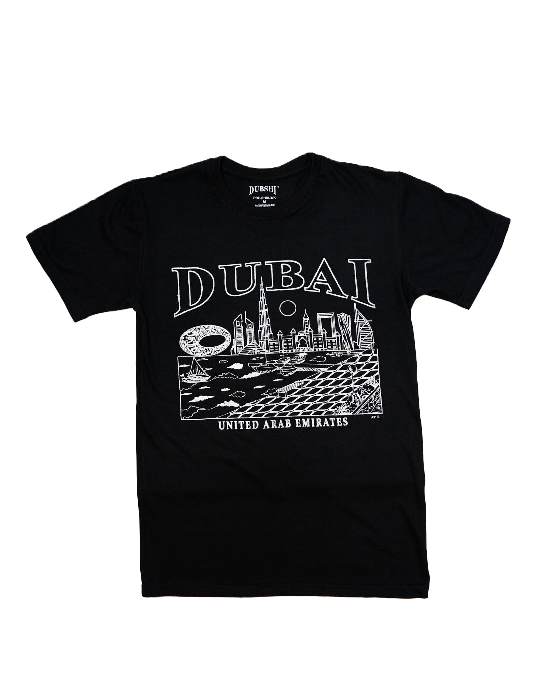 Dubai T-Shirt Black Gold D-196