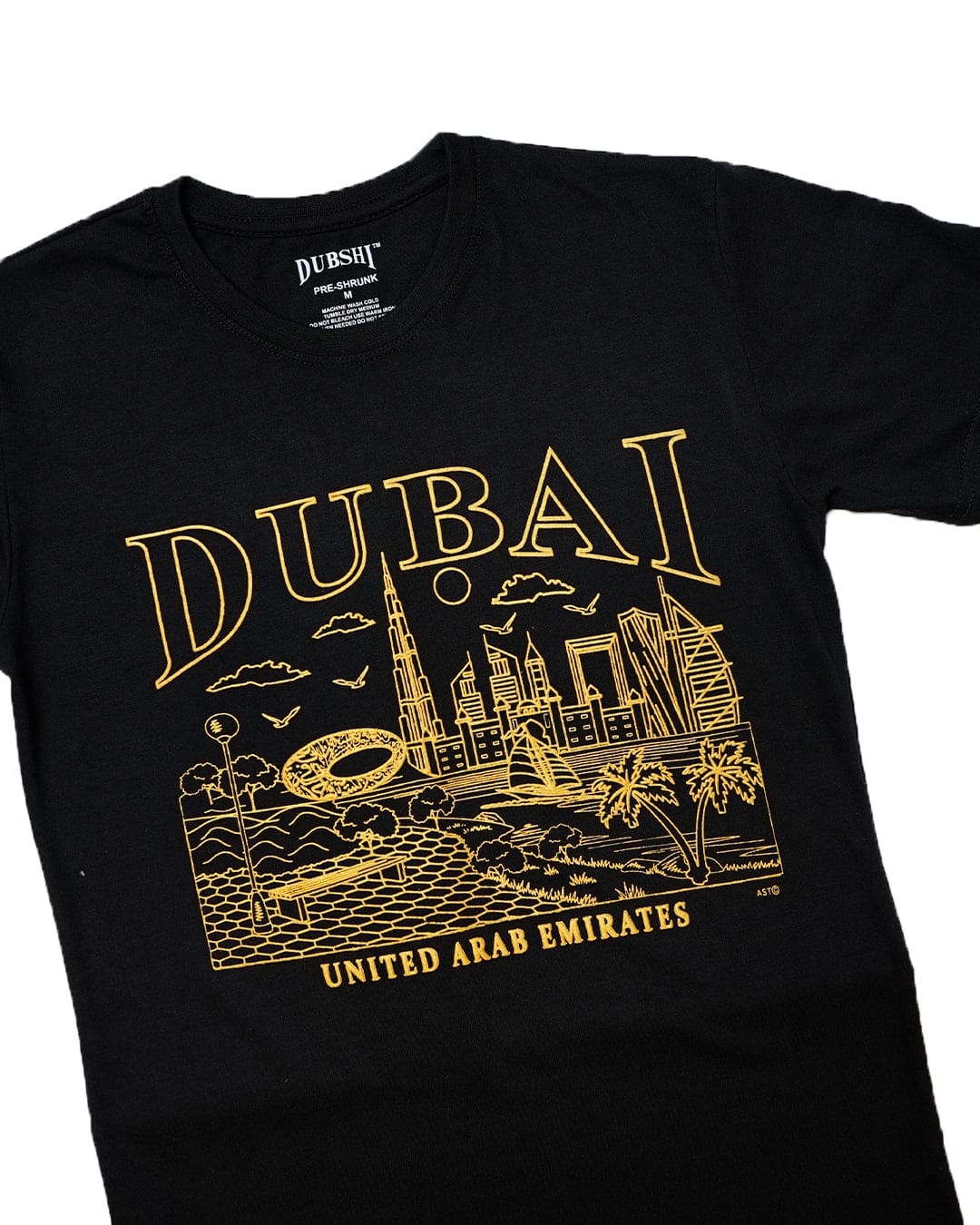 Dubai T-Shirt Black Gold D-200