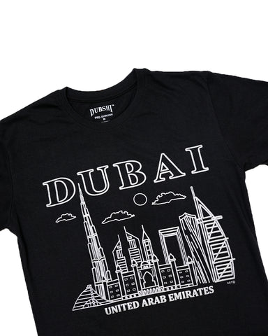 Dubai T-Shirt Black Gold D-101