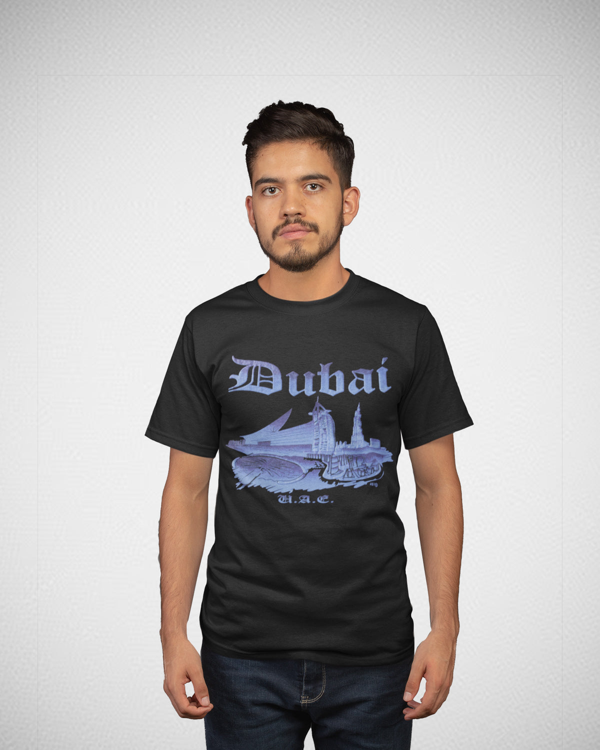 Men Dubai T-Shirt Short Sleeve  Rainbow D-23B