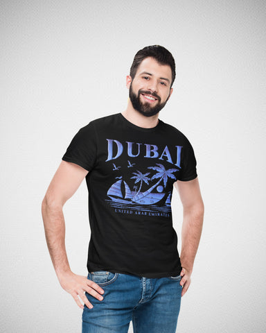 Men Dubai T-Shirt Maikling Manggas Rainbow D-69B