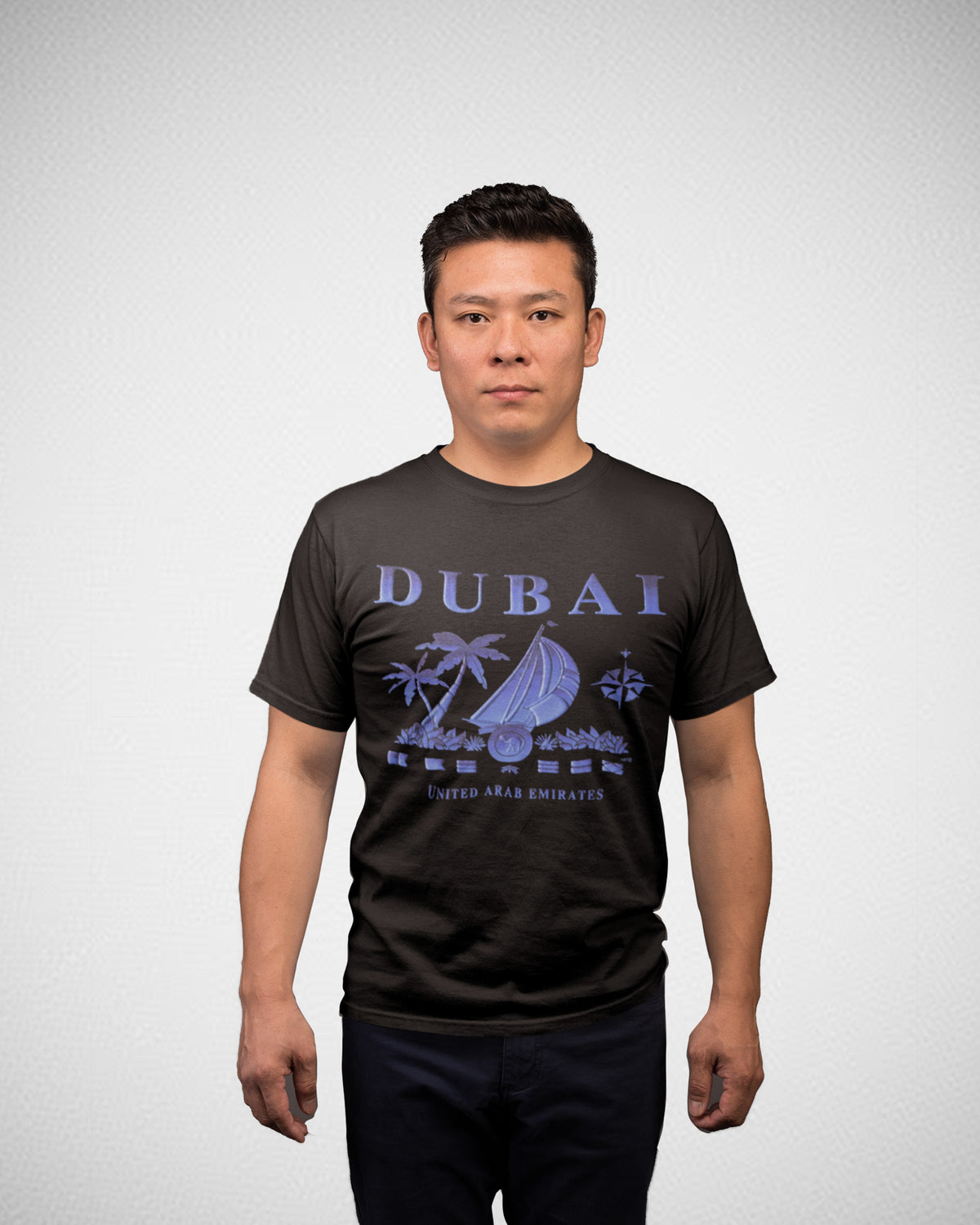 Men Dubai T-Shirt Maikling Manggas Rainbow D-79B