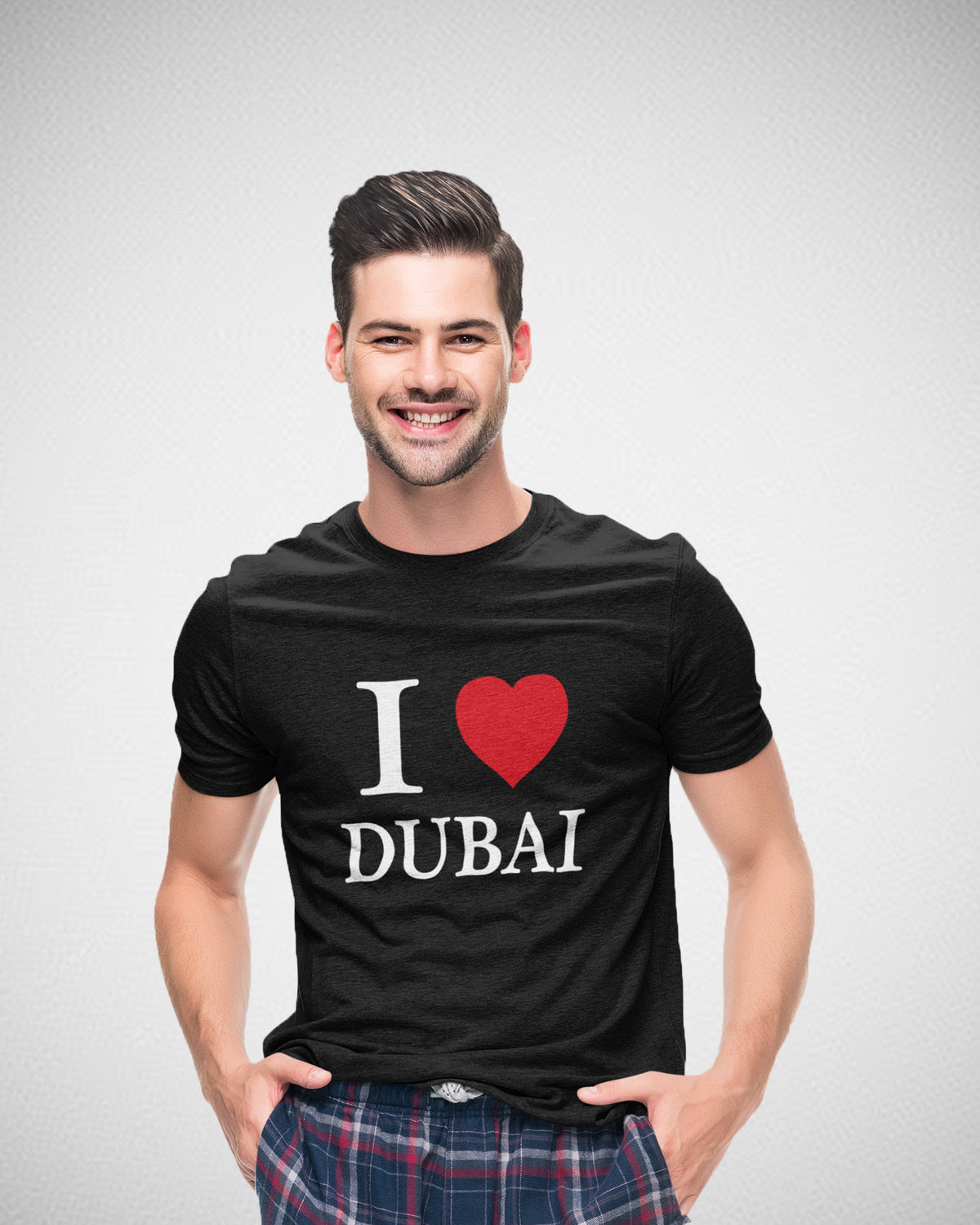 I Love Dubai Men T-Shirt With White Print